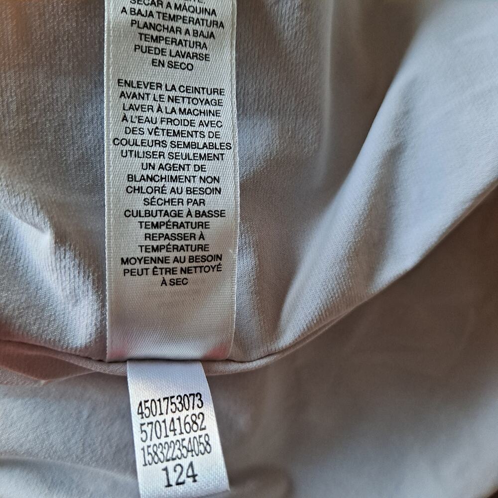 White House Black Market Sleeveless Stripe Surplice Sheath Dress White Black 12 - Picture 15 of 15